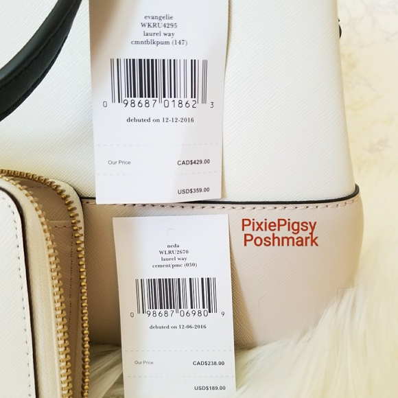 Kate Spade Bag Neda Wallet Set Evangelie Two Tone - Picture 6 of 7